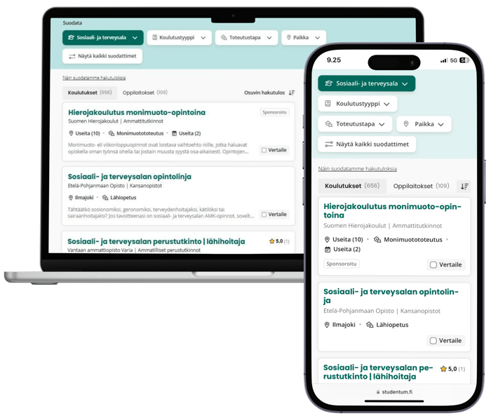 priority listing mockup studentum.fi